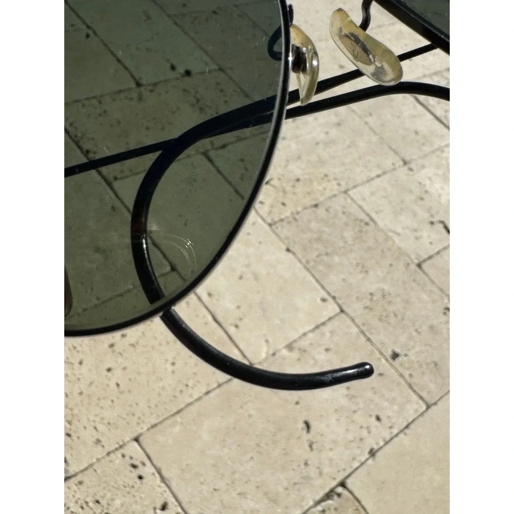 Ray-Ban Shooter Sunglasses Black Vintage B&L Aviator‎ G-15 Lens USA Made 1980's